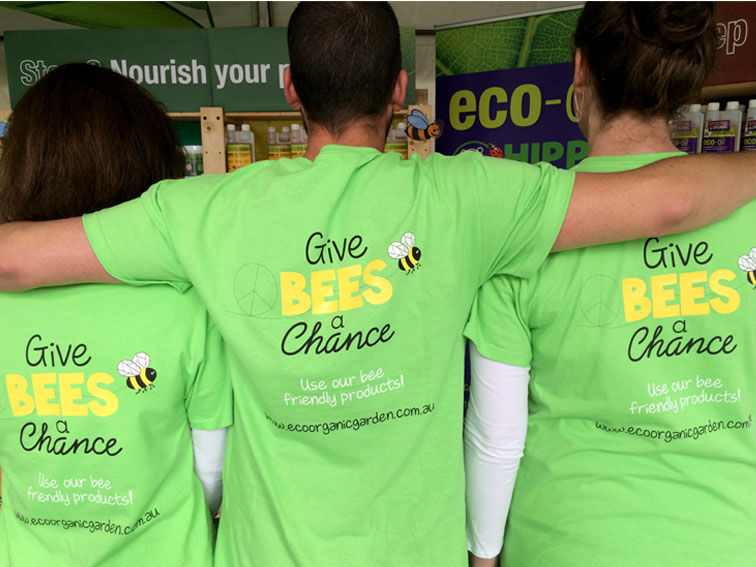 Our “Give Bees a Chance” t-shirts were a hit!